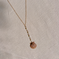 Seashell Pearl Drop Necklace | 14K Gold-filled