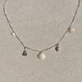 Dainty Seashell Charm Necklace | Sterling Silver