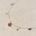 Dainty Seashell Charm Necklace | Sterling Silver