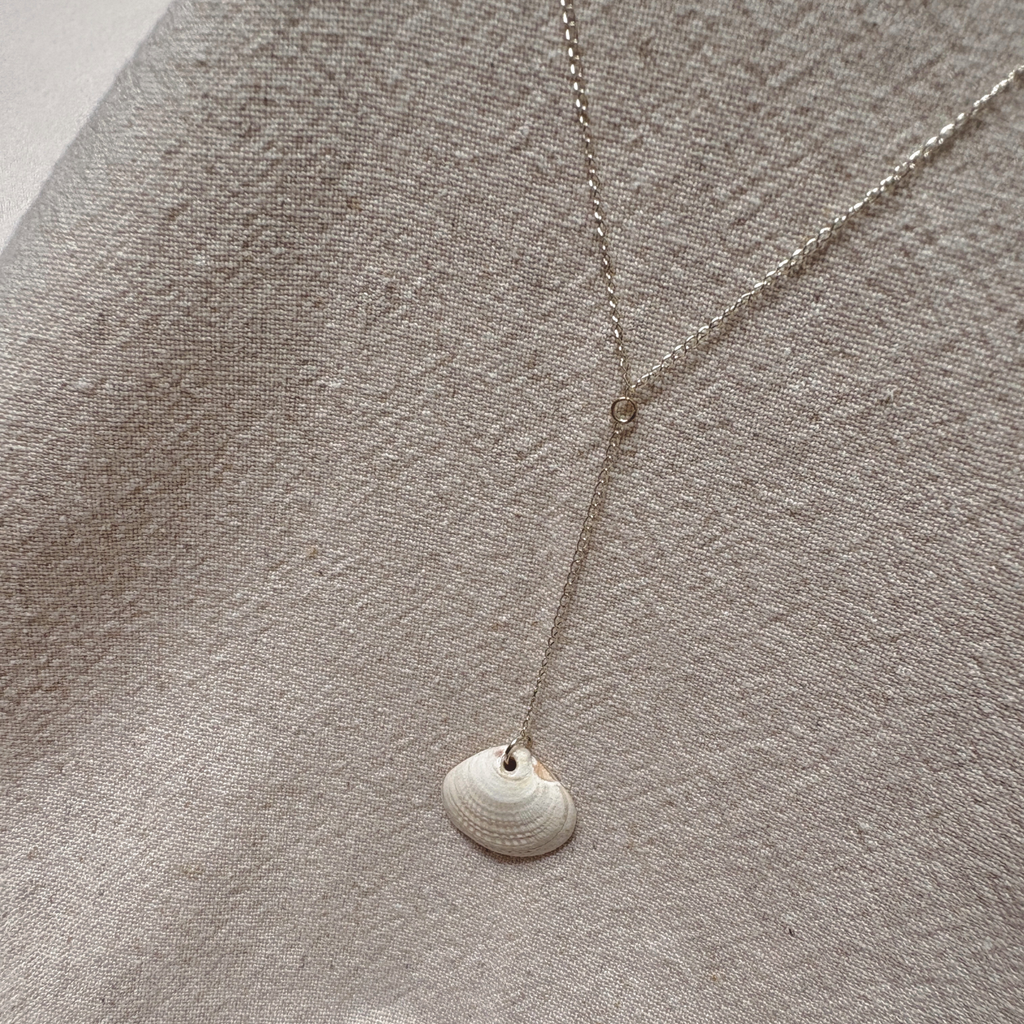 Clam Drop Necklace | Sterling Silver