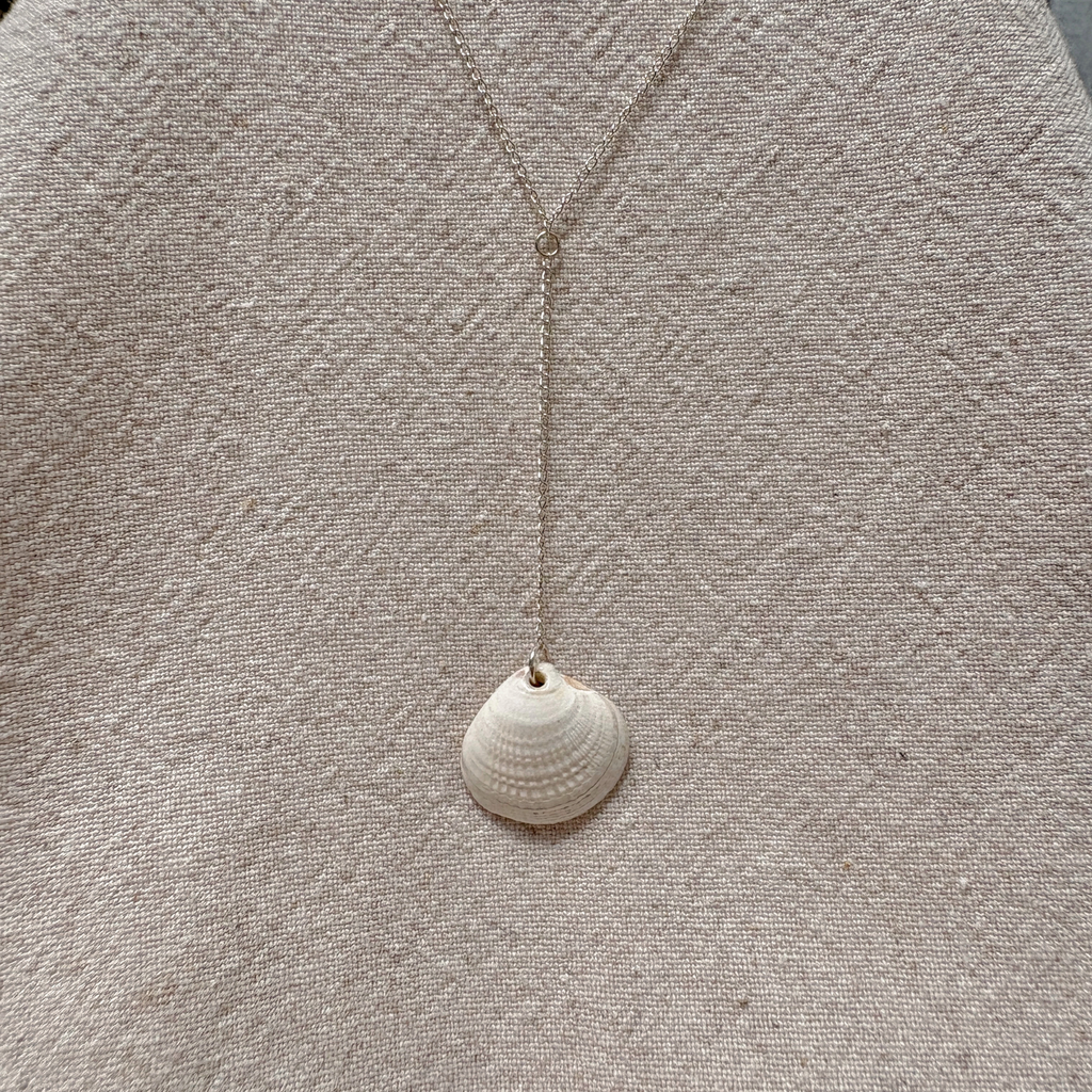 Clam Drop Necklace | Sterling Silver