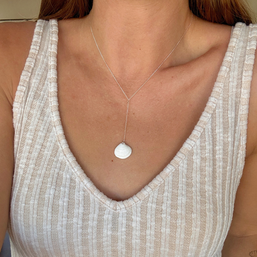 Clam Drop Necklace | Sterling Silver