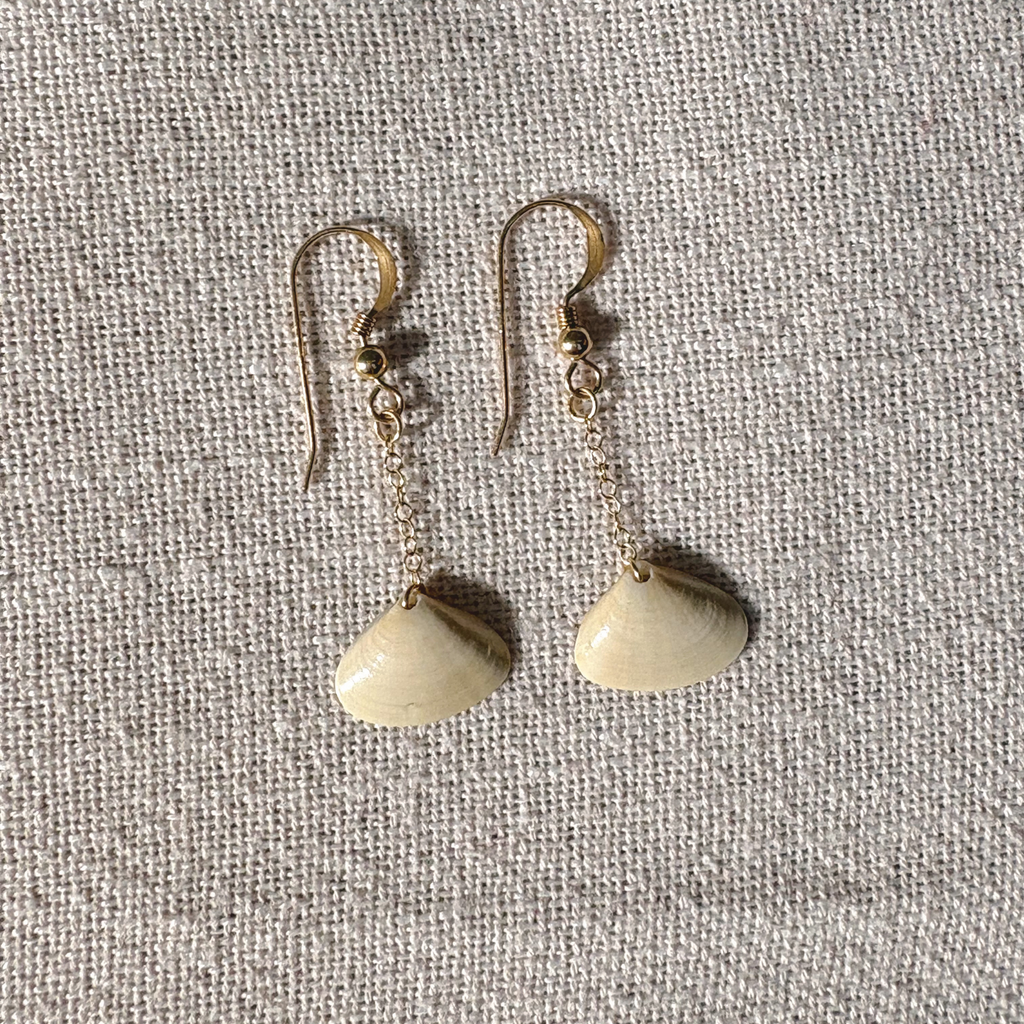 Seashell Drop Earrings | 14K Gold-filled
