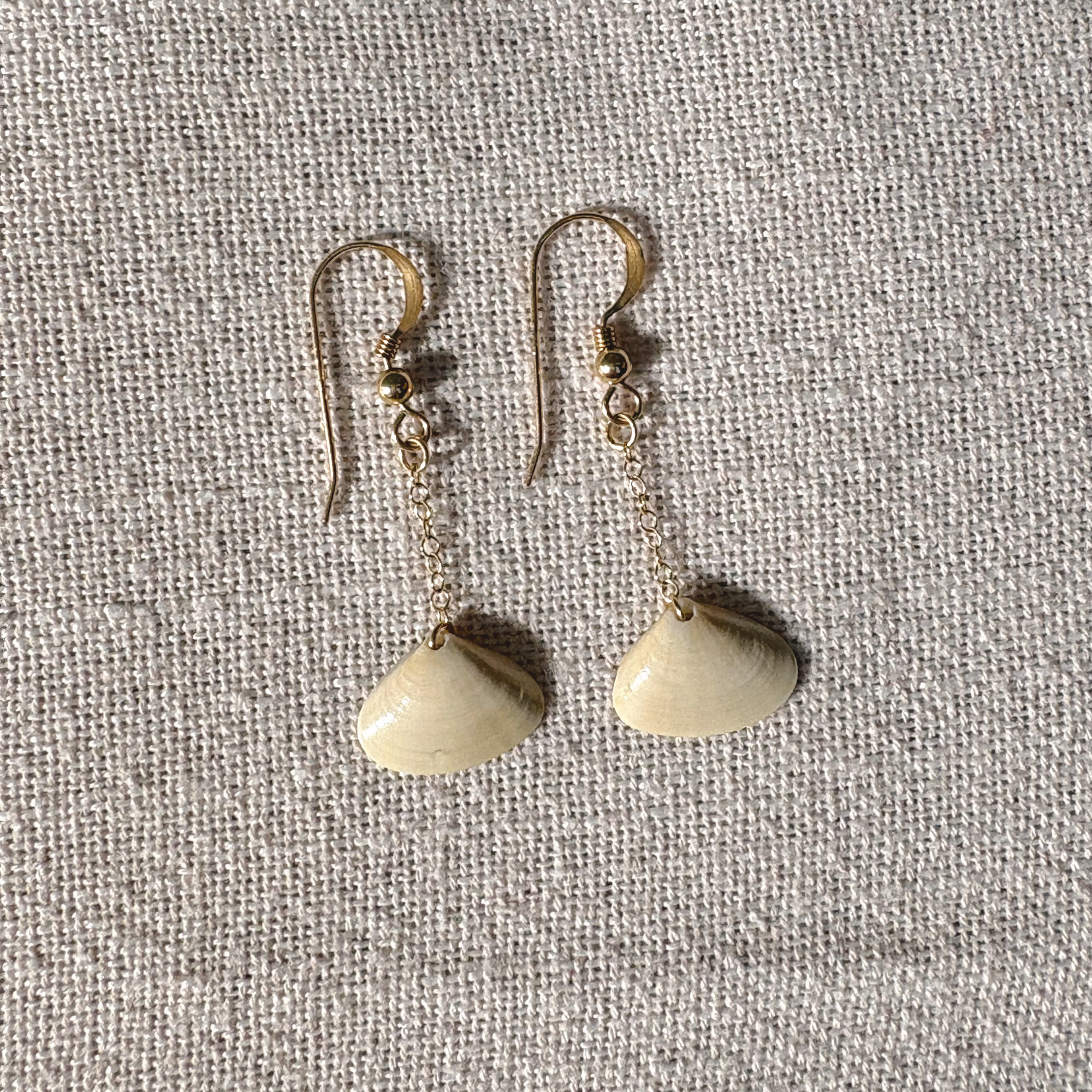 Seashell Drop Earrings | 14K Gold-filled