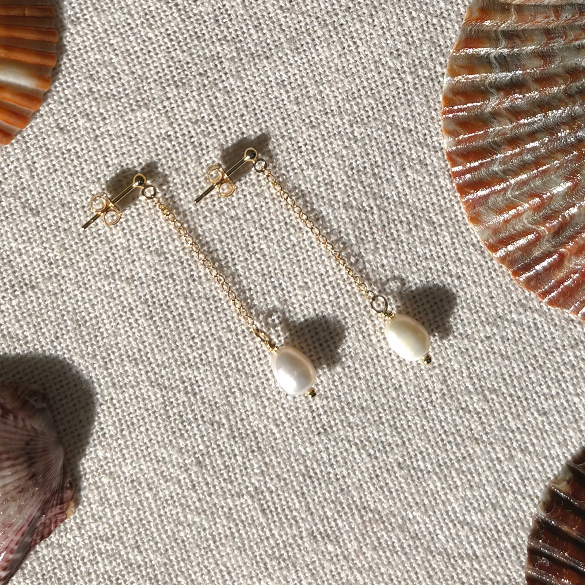 Pearl Drop Earrings | 14K Gold-filled