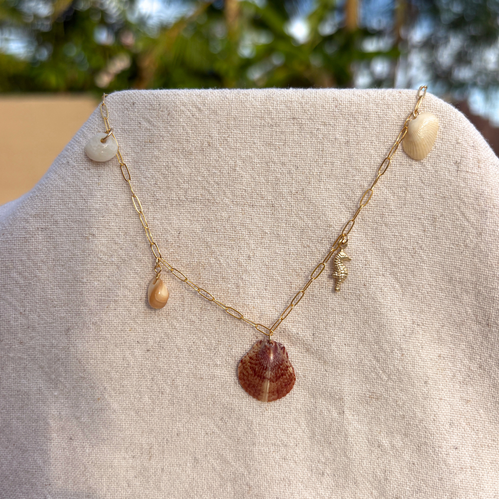 La Jolla | Seashell Charm Necklace | 14K Gold-filled