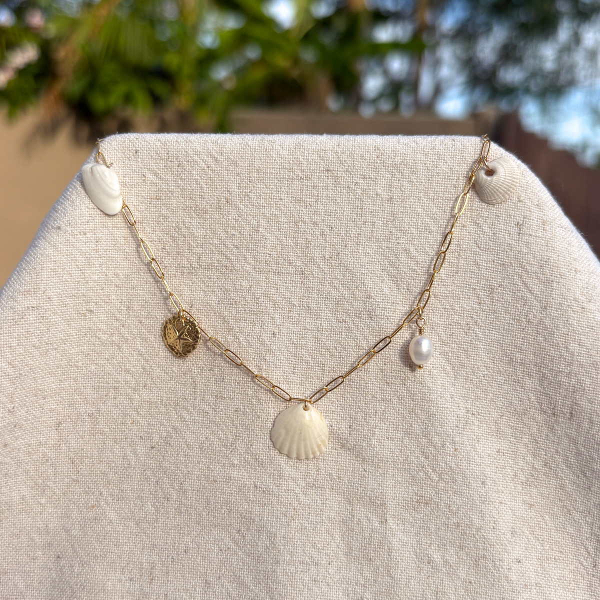 Laguna Beach | Seashell Charm Necklace | 14K Gold-filled