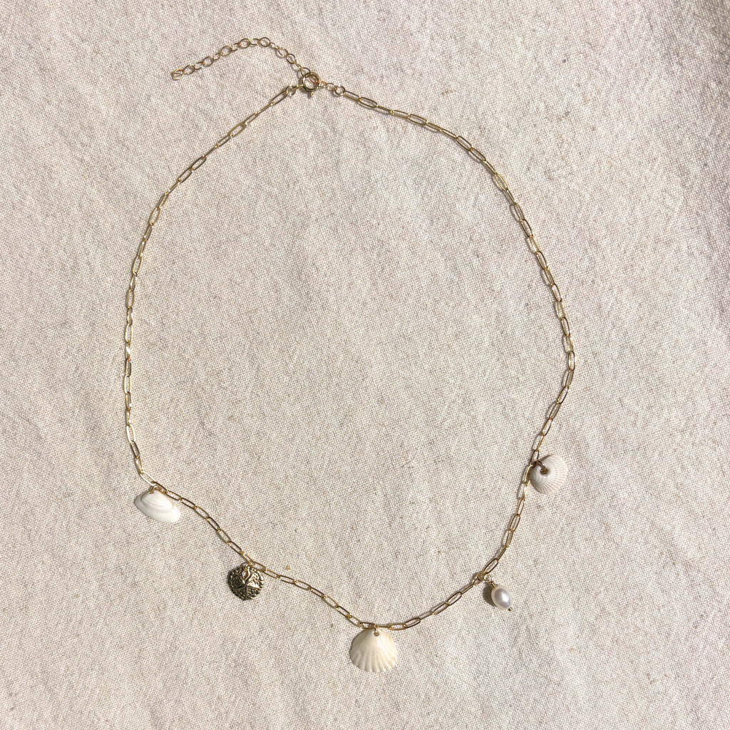 Laguna Beach | Seashell Charm Necklace | 14K Gold-filled