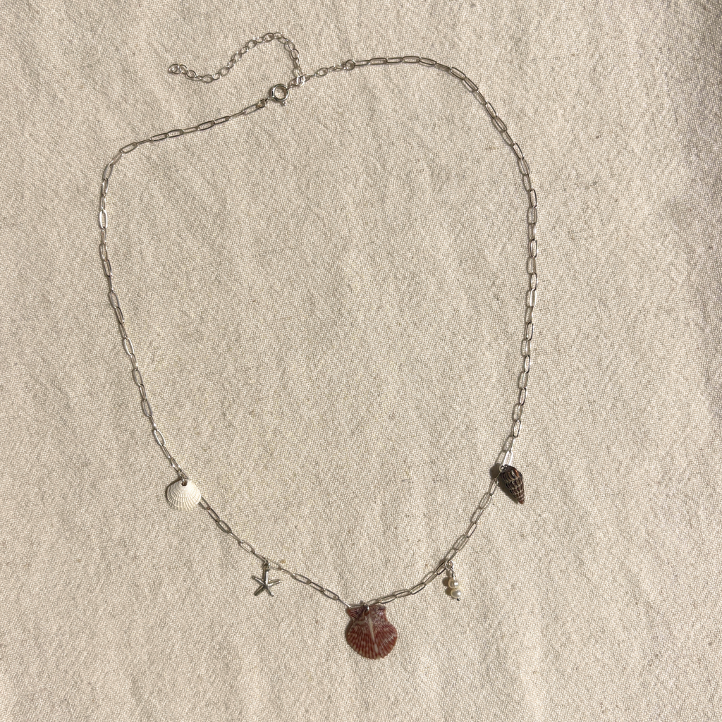 Malibu | Seashell Charm Necklace | Sterling Silver