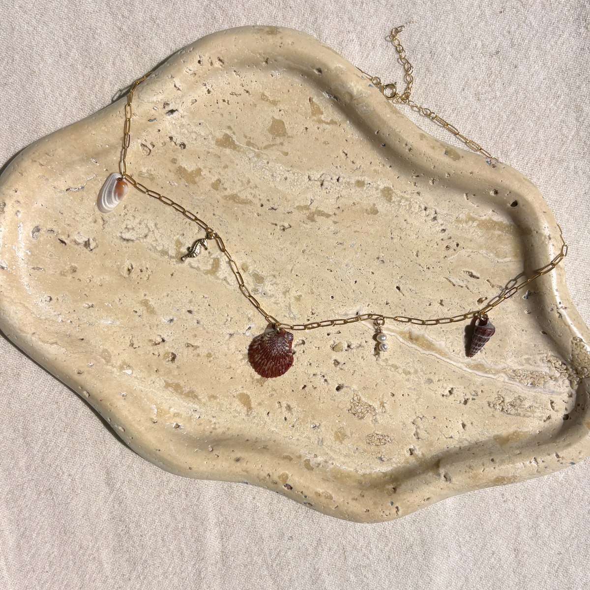 Morro Bay | Seashell Charm Necklace | 14K Gold-filled
