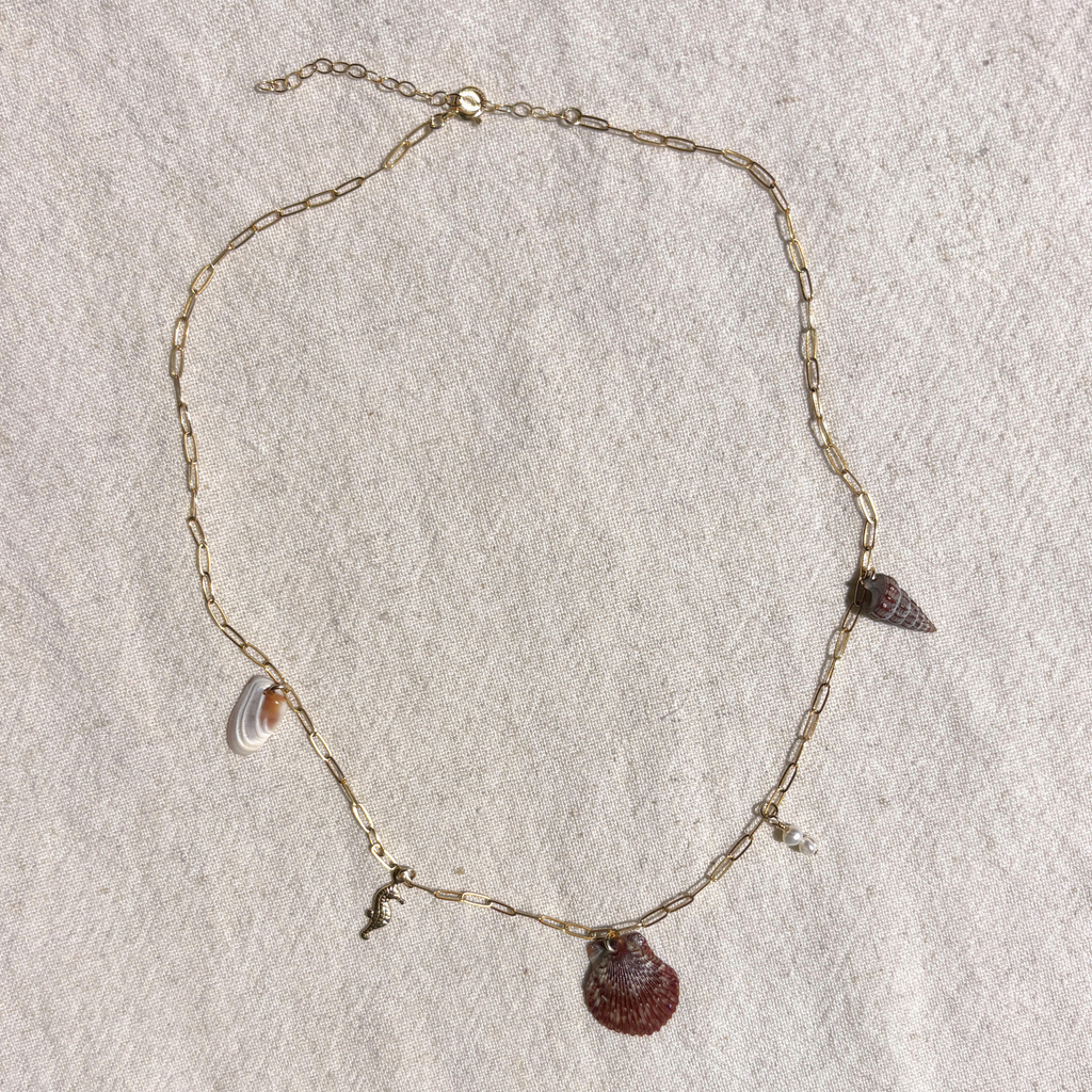 Morro Bay | Seashell Charm Necklace | 14K Gold-filled