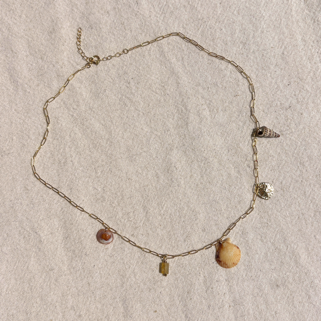 Oceanside | Seashell Charm Necklace | 14K Gold-filled