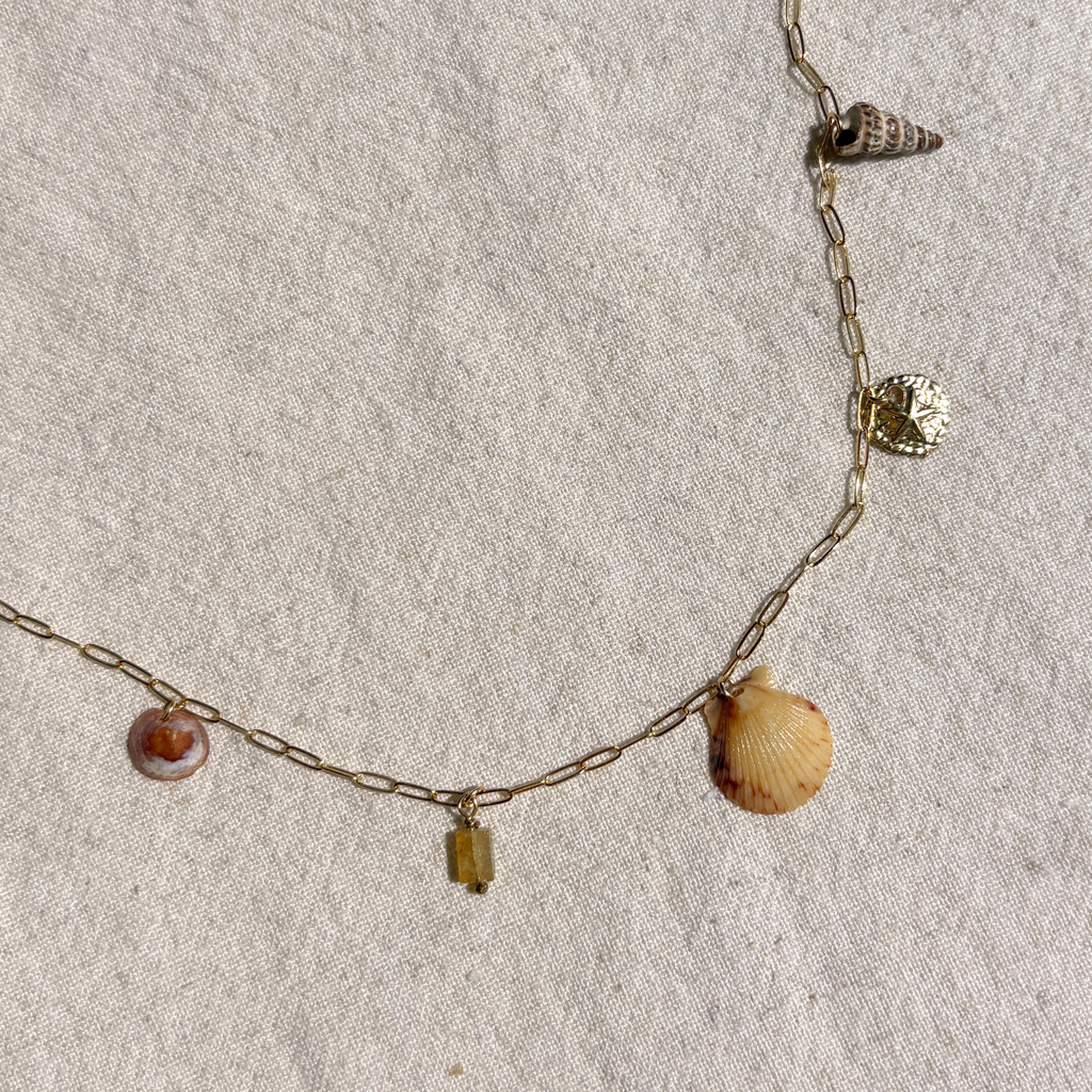 Oceanside | Seashell Charm Necklace | 14K Gold-filled