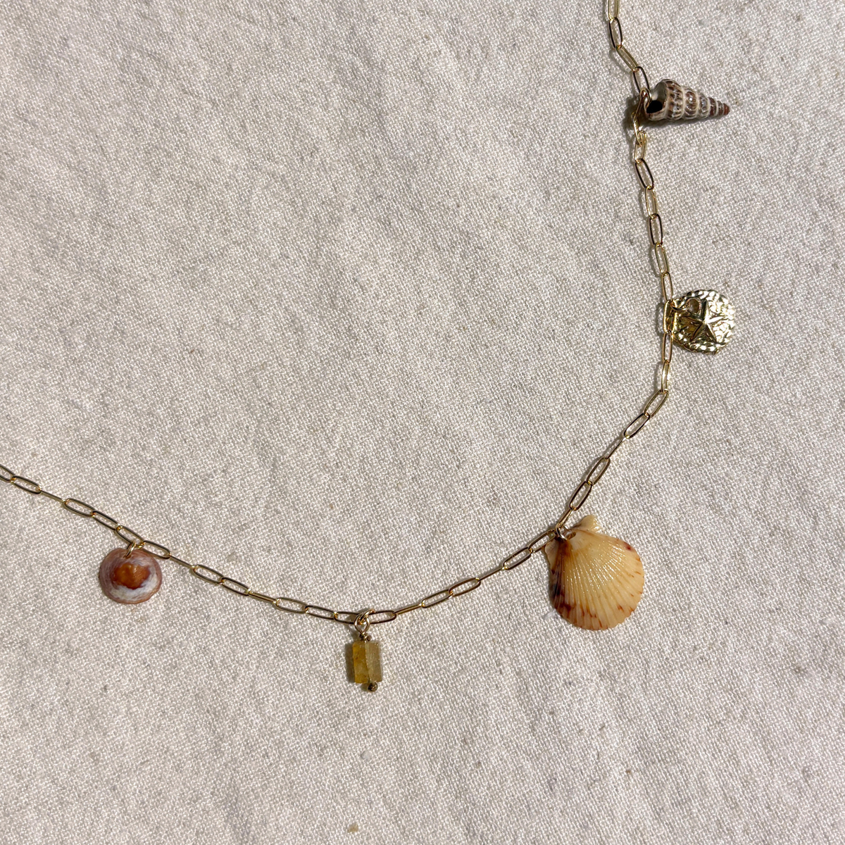 Oceanside | Seashell Charm Necklace | 14K Gold-filled
