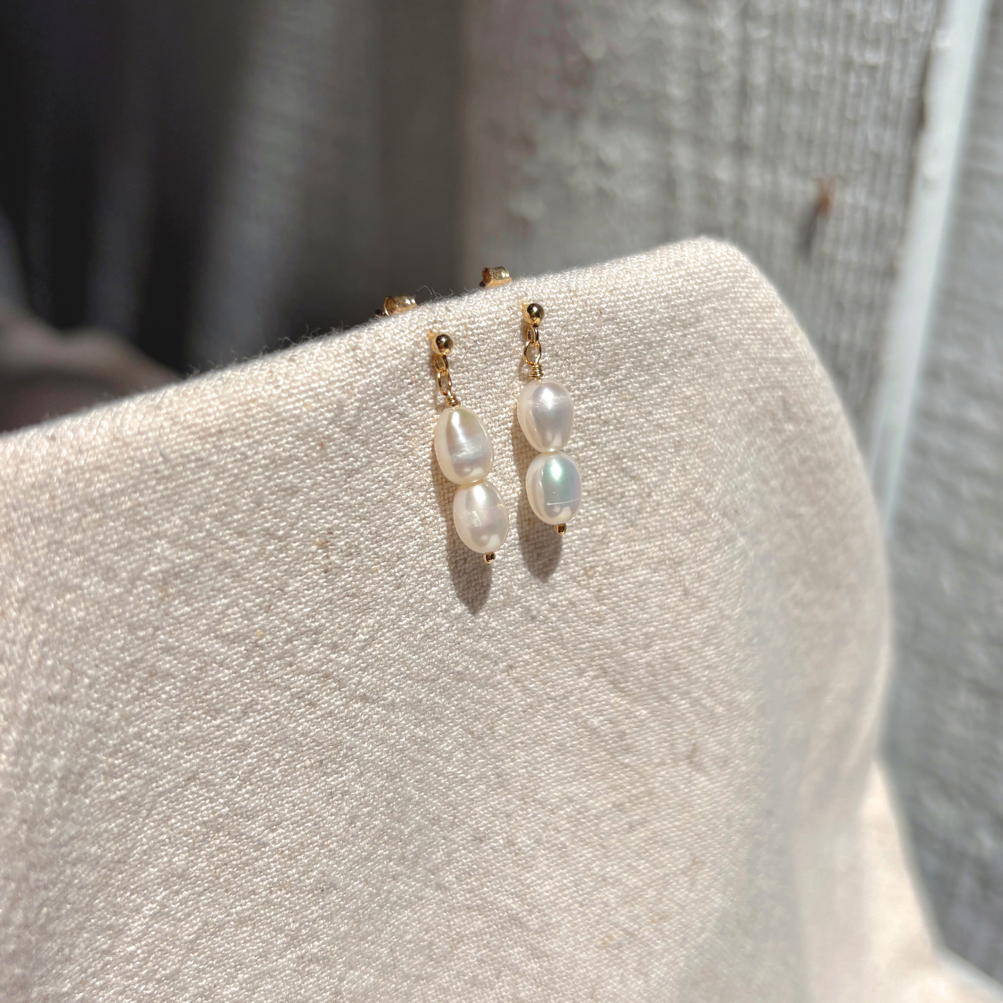 Pearl Drop Earrings | 14K Gold-filled