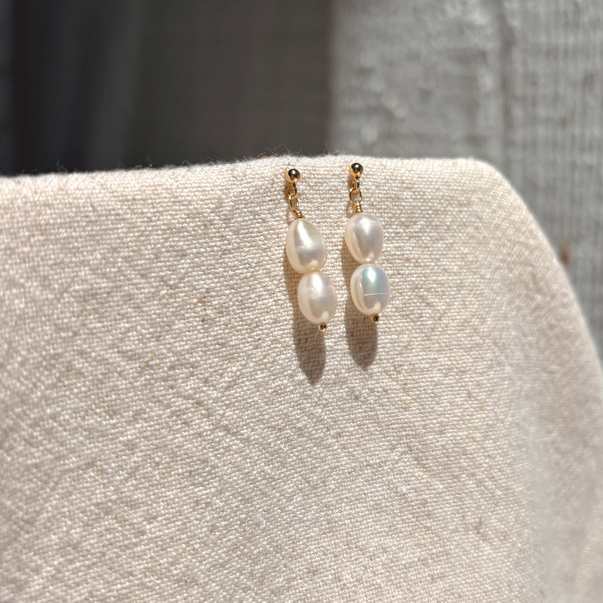 Pearl Drop Earrings | 14K Gold-filled