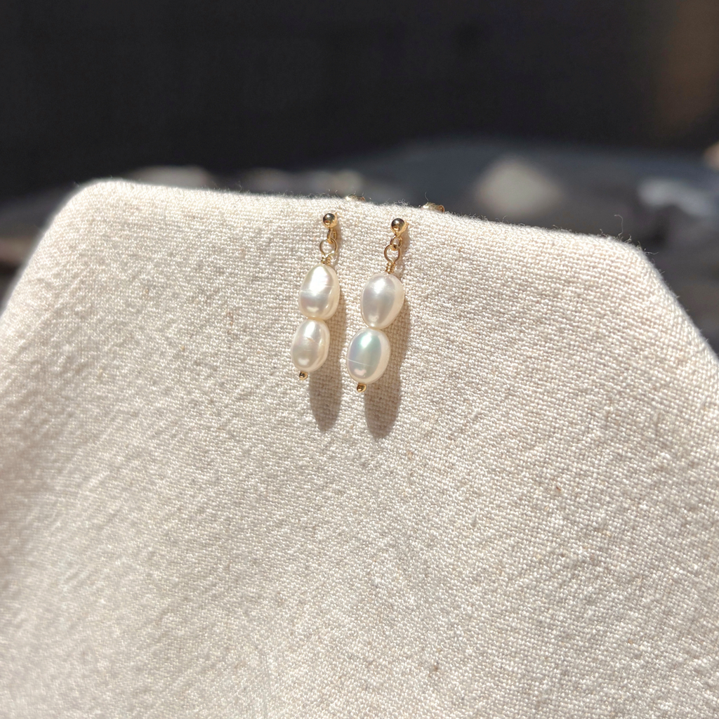 Pearl Drop Earrings | 14K Gold-filled