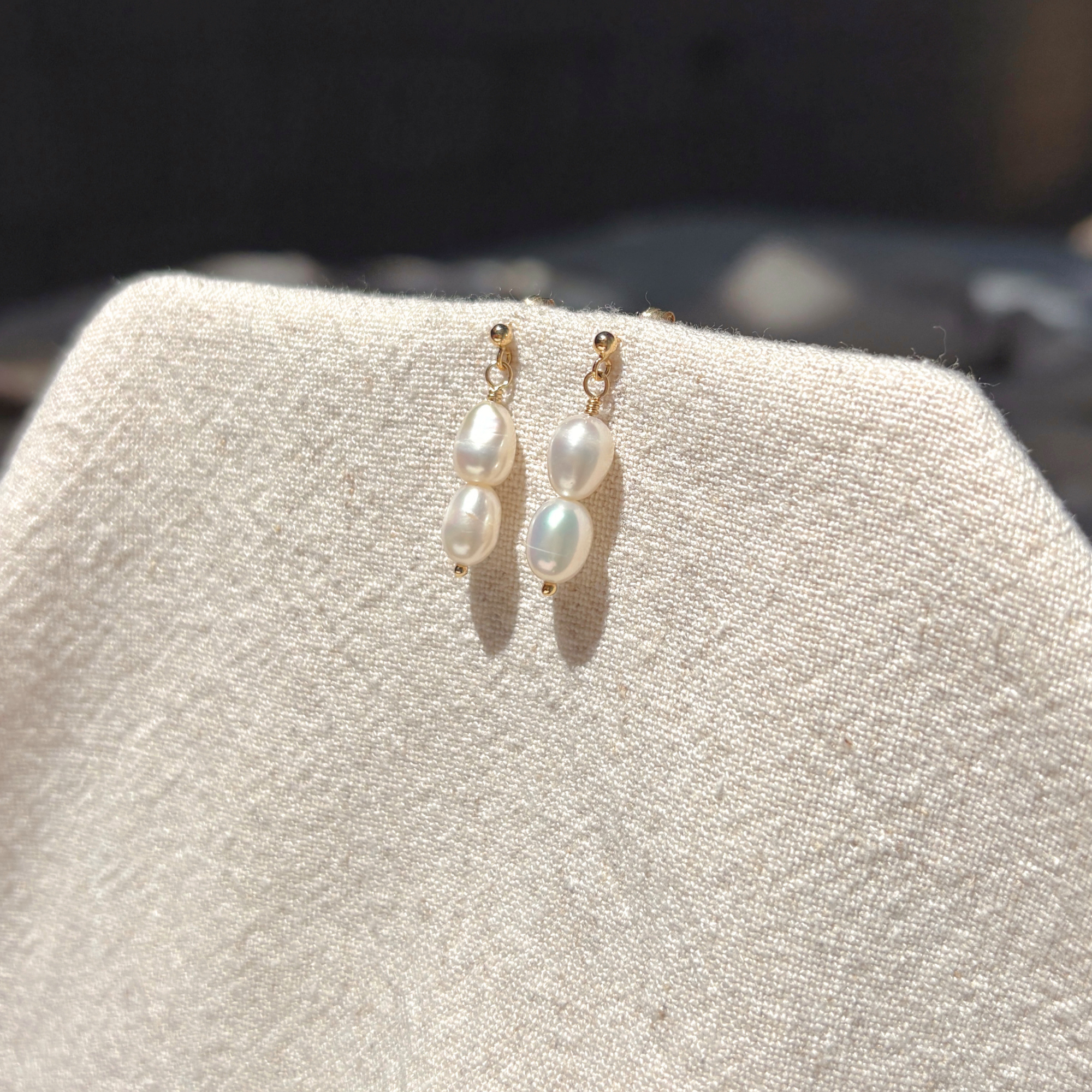 Pearl Drop Earrings | 14K Gold-filled