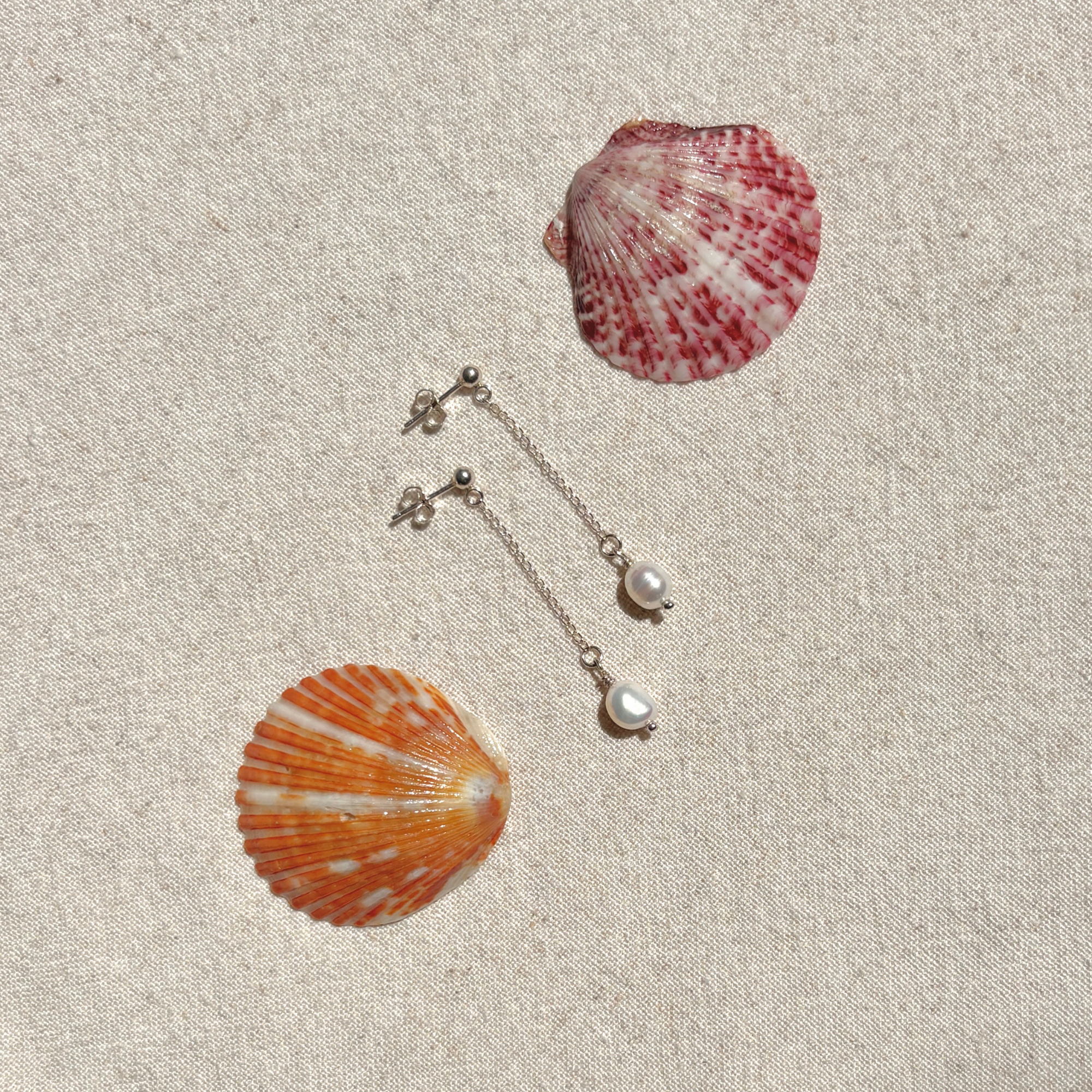 Pearl Drop Earrings | Sterling Silver