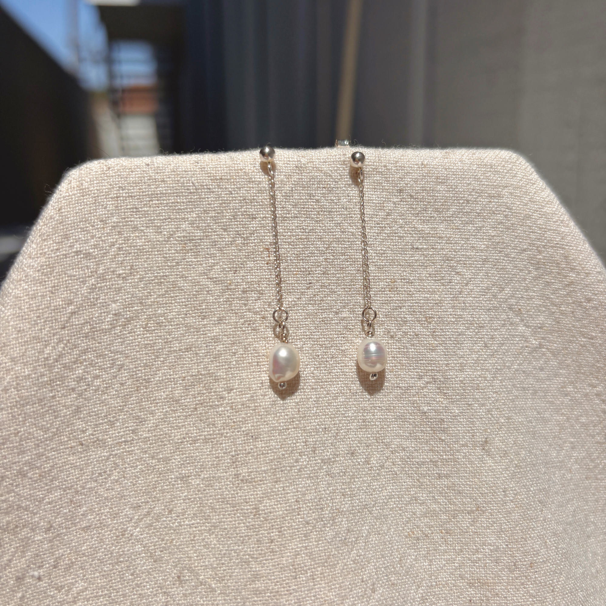 Pearl Drop Earrings | Sterling Silver