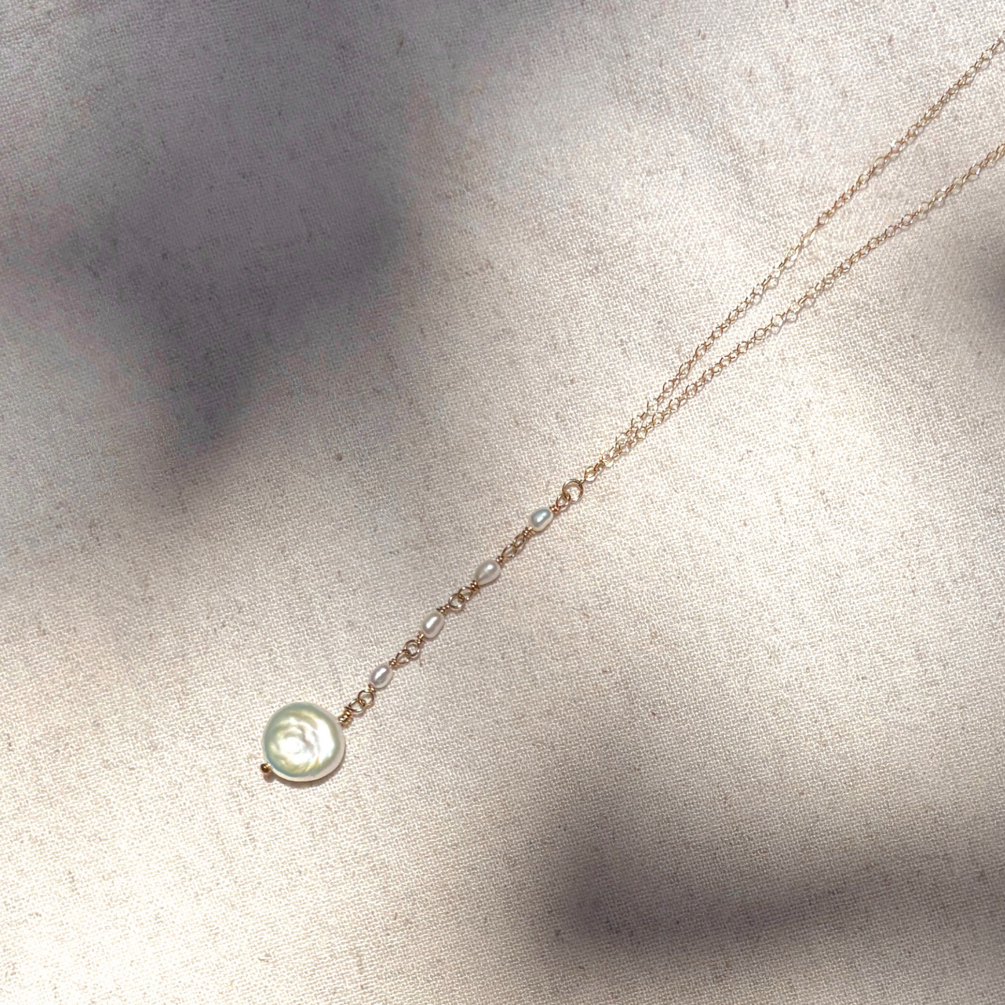 Mini Pearl Drop Necklace | 14K Gold-filled