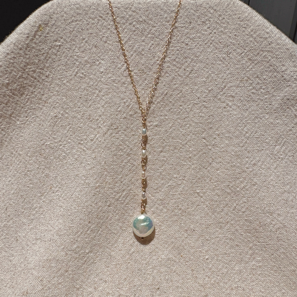 Mini Pearl Drop Necklace | 14K Gold-filled