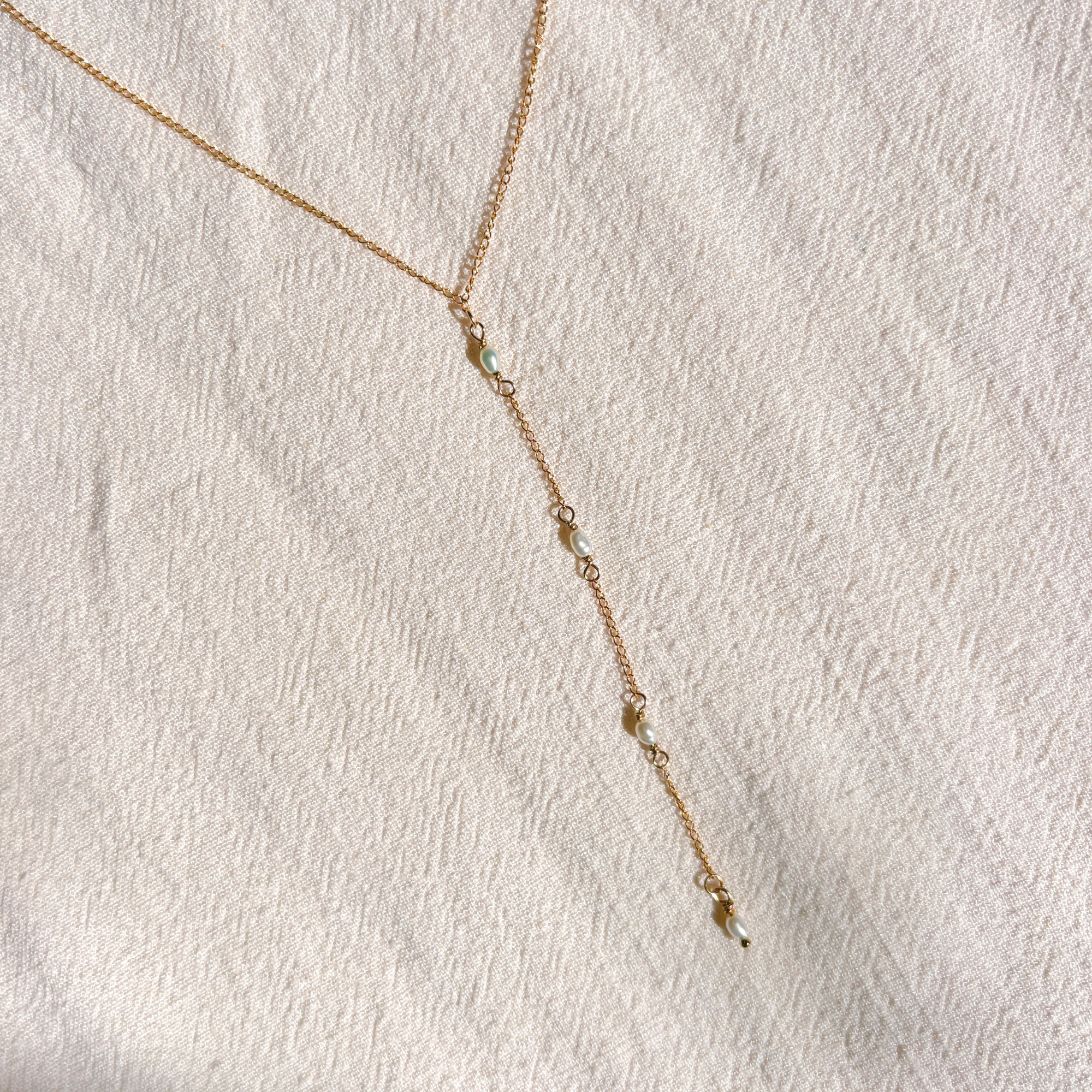 Mini Pearl Drop Necklace | 14K Gold-filled