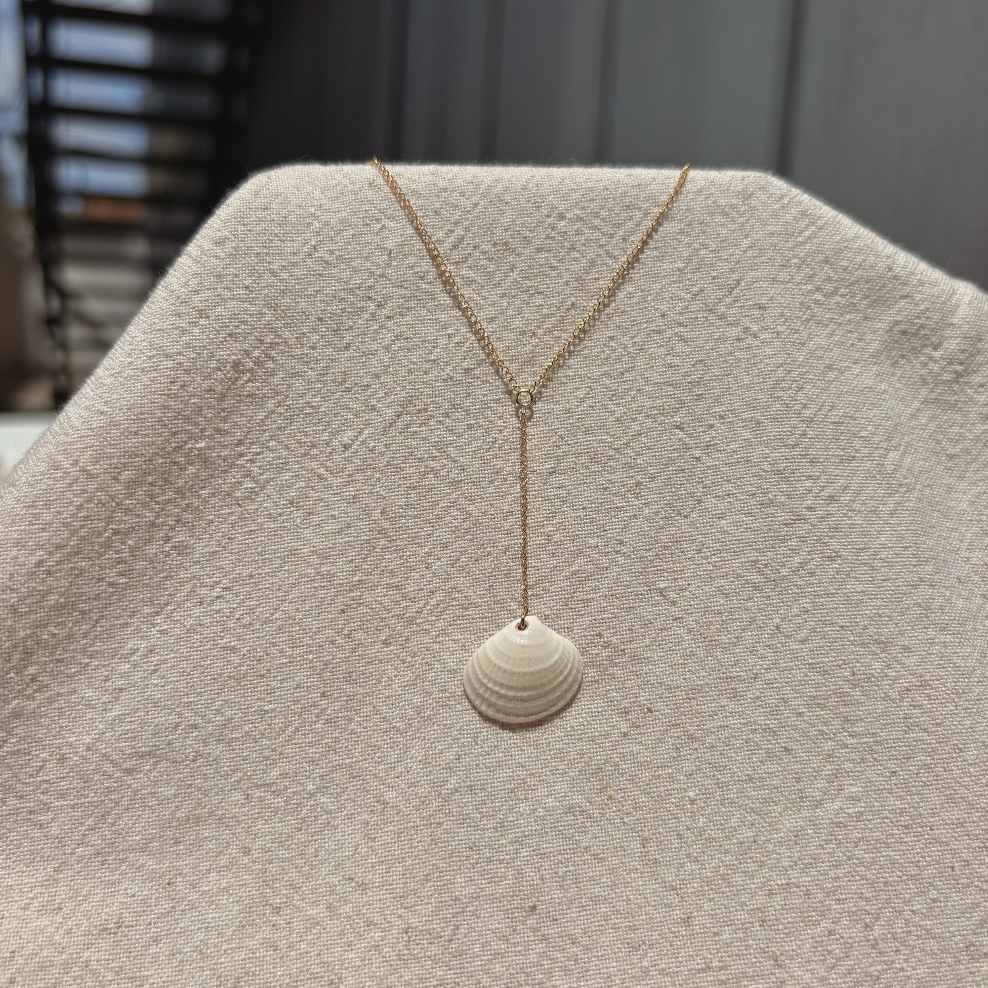 Clam Drop Necklace | 14K Gold-filled