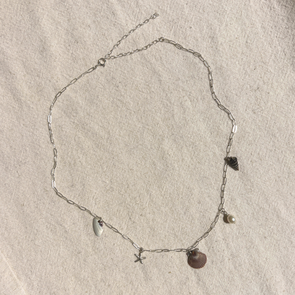 Santa Cruz | Seashell Charm Necklace | Sterling Silver