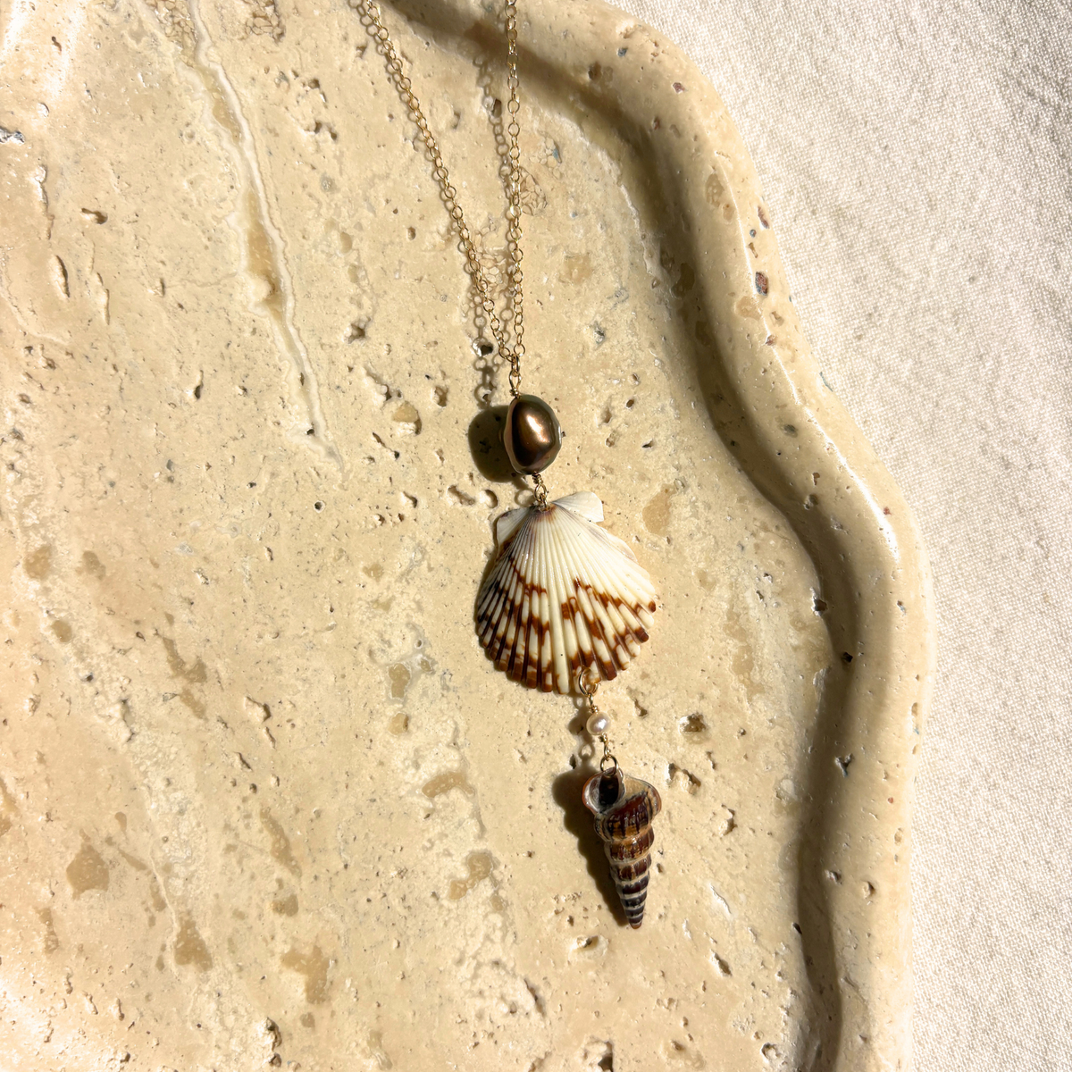 Scylla | Cascade Drop Necklace | 14K Gold-filled